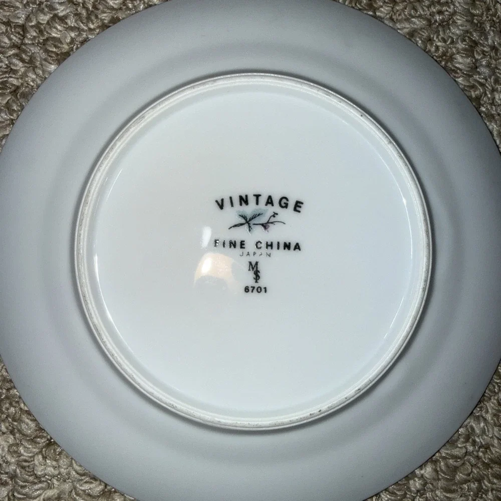 Vintage Fine China Japan 6701‎ Bread Cake Plate 6.5